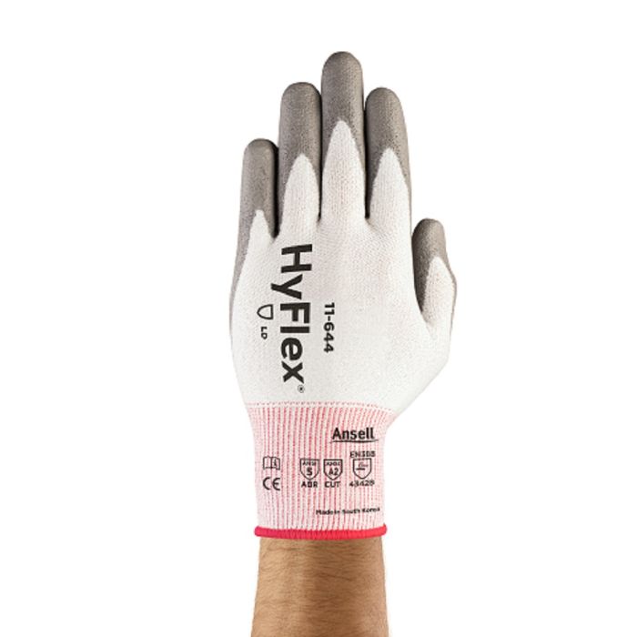 Ansell HyFlex 11-644 111677 Cut Level A2 Work Glove, White, 1 Pair