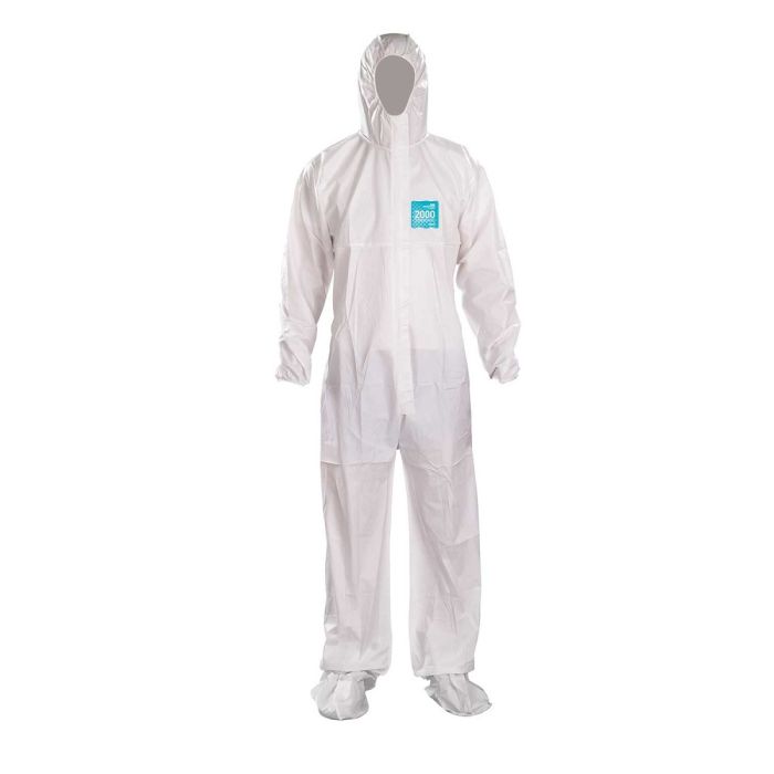 Ansell AlphaTec 817022 2000 Standard Model 111 Coverall, White, Case of 25