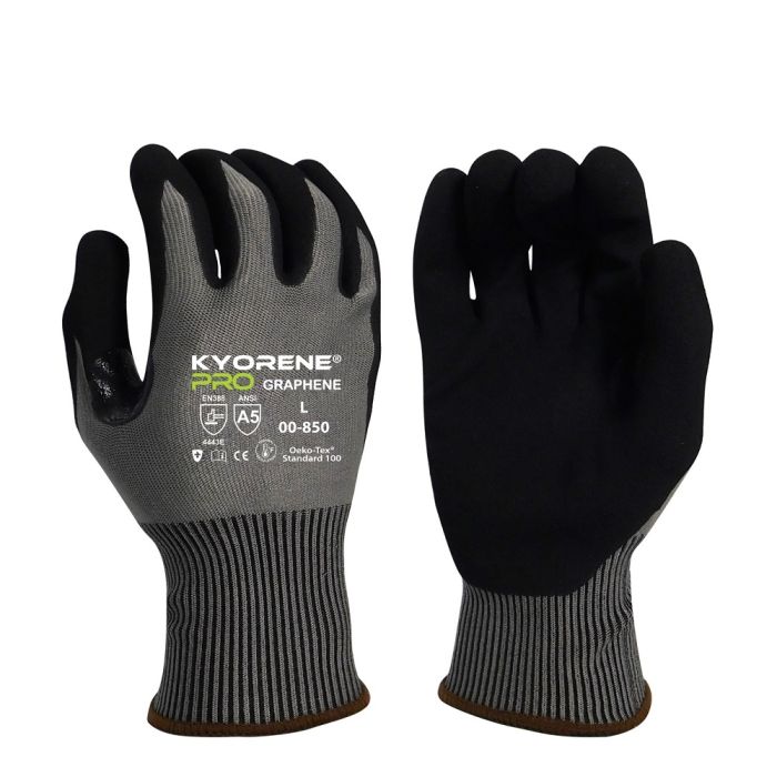 Armor Guys Kyorene Pro 00-850 15 Gauge Graphene A5 Liner Work Gloves, Gray, Box of 12 Pairs