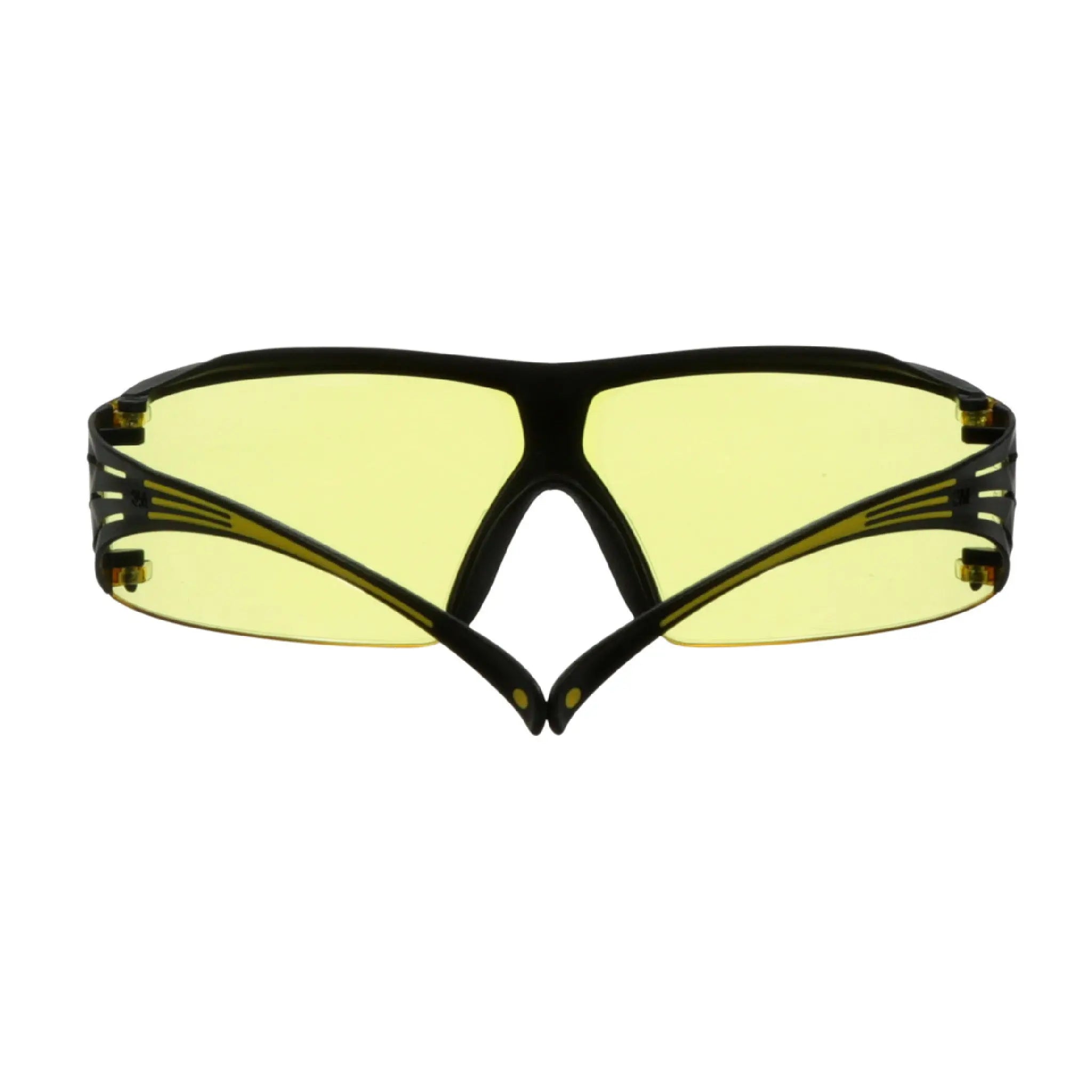 3M SecureFit 400 Series Safety Glasses SF403XSGAF-YEL, Yellow/Black, Amber Scotchgard Anti-Fog/Anti-Scratch Lens, 20 EA/Case