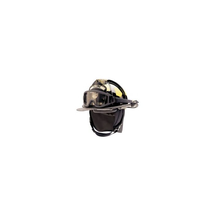 Bullard Traditional Fiberglass Fire Helmet withTrakLite Helmet Lighting System, detachable ESS IZ2 goggle, bourke eyeshield and 6in Brass Eagle