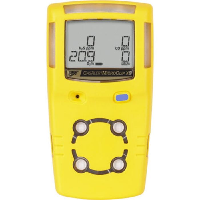 Honeywell BW MicroClip X3 MCX3-00H0-Y-NA  1-Gas Detector H2S  Yellow
