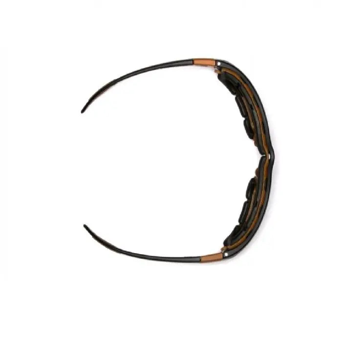 Pyramex Carhartt CHB418DTP Carthage Safety Glasses with Interchangeable Strap, Sandstone Bronze Lens, Black and Tan Frame, One Size, Box of 12