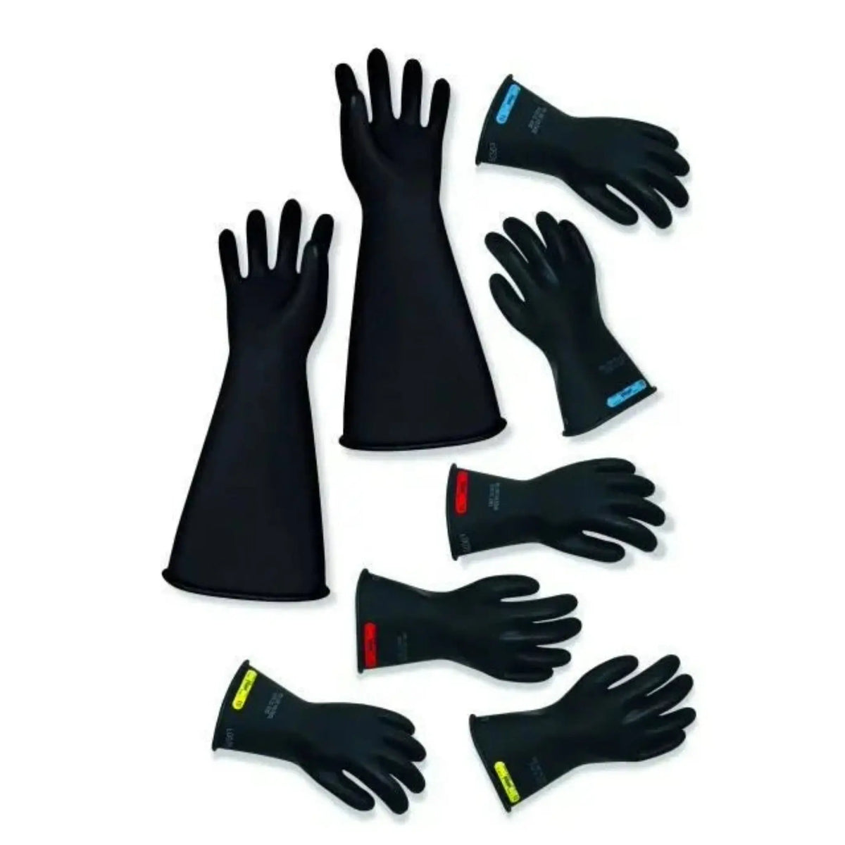 CPA LRIG-00-11 11-Inch Class 00 Insulated Rubber Gloves, Black, 1 Pair, Different sizes