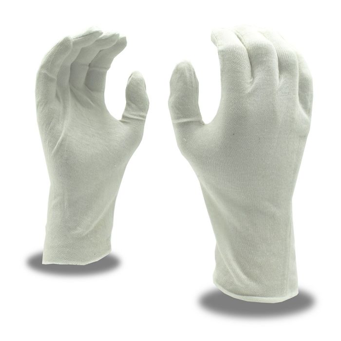 Cordova 1102 Ladies Lightweight Lisle Inspector Gloves, White, One Size, Box of 12