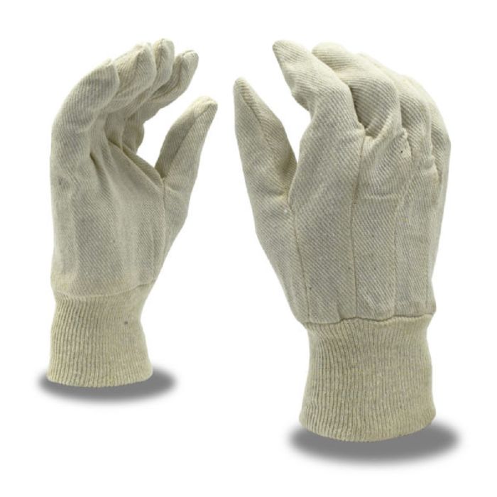 Cordova 2000V 8-Ounce Men's Cotton Canvas Gloves, White, Large, Box of 12