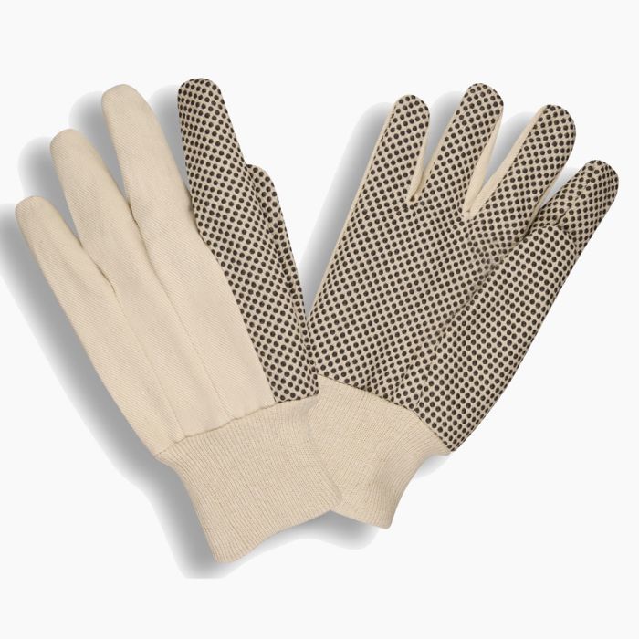 Cordova 2608 Men's Standard Cotton Canvas Gloves, White, Large, Box of 12