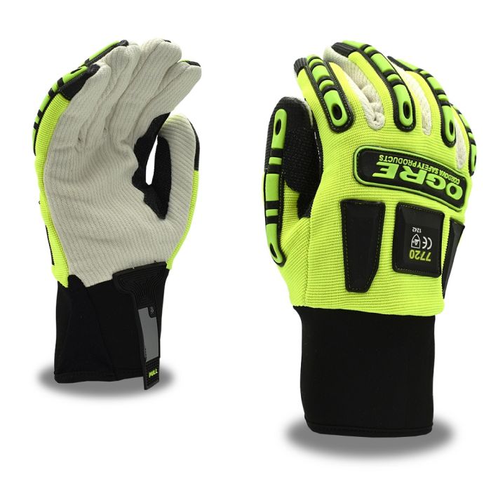 Cordova OGRE 7720 Corded Canvas Palm Safety Gloves, 1 Pair