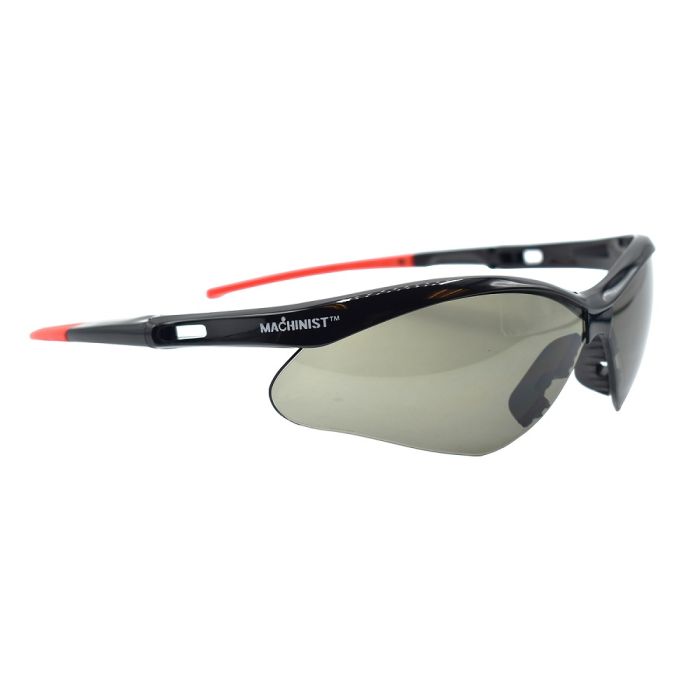 Cordova MACHINIST PRO EMP20ST Anti-Fog Safety Glasses, Black Frame, Gray Lens, One Size, 1 Pair