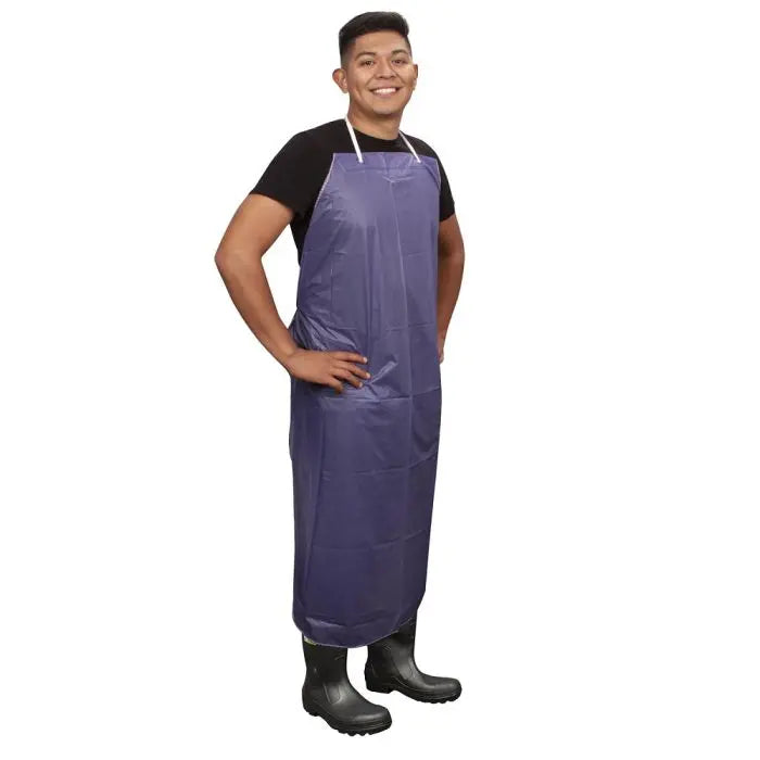 Cordova RA06B48 Vinyl Apron, Blue, One Size, Case of 100