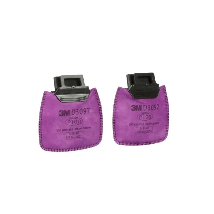 3M D3097 Secure Click Particulate Filter P100 with Nuisance Level Organic Vapor Relief, Case of 100