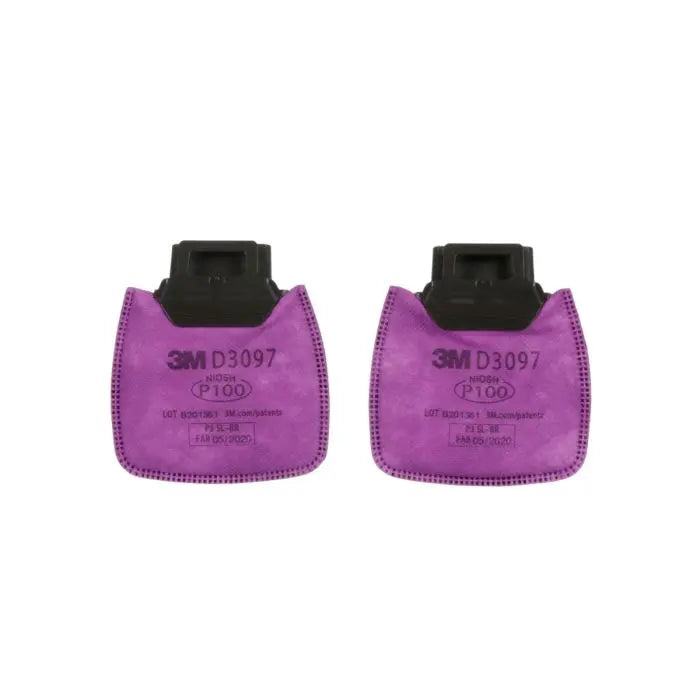 3M D3097 Secure Click Particulate Filter P100 with Nuisance Level Organic Vapor Relief, Case of 100