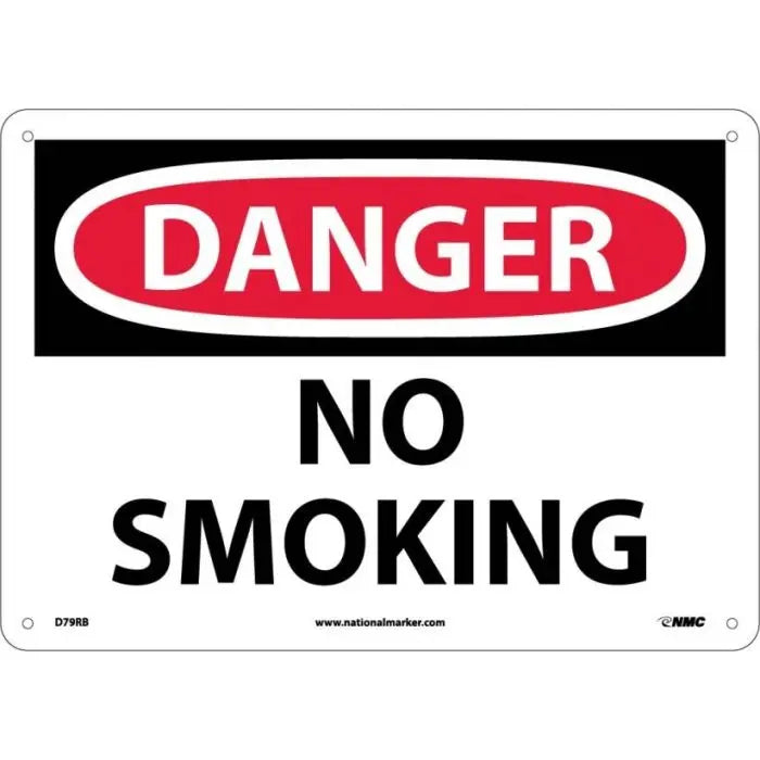 NMC D79RB Danger No Smoking Sign 10x14