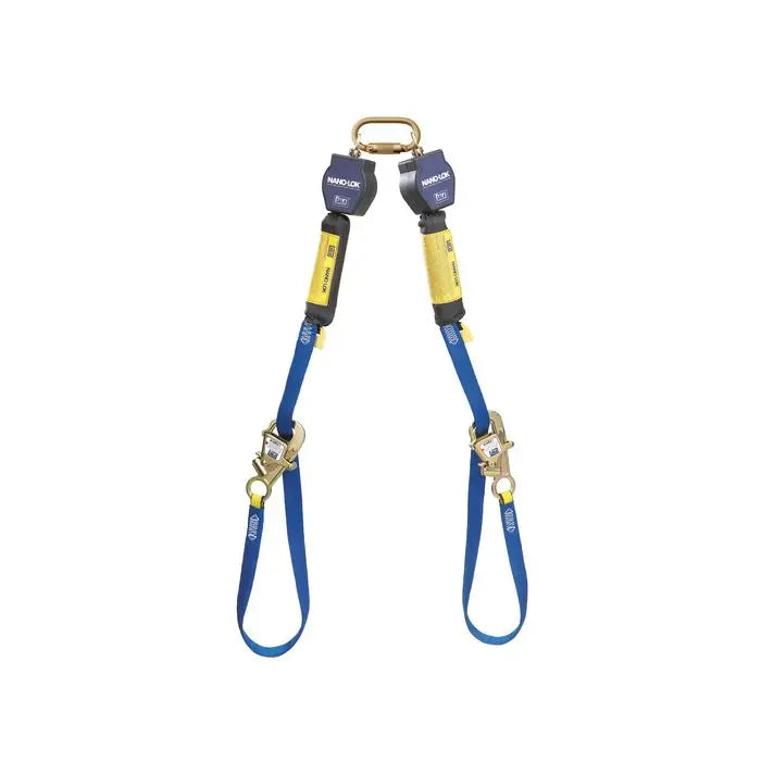 3M DBI-SALA 3101373 Nano-Lok Tie-Back Twin-Leg Quick Connect Self Retracting Lifeline, Web