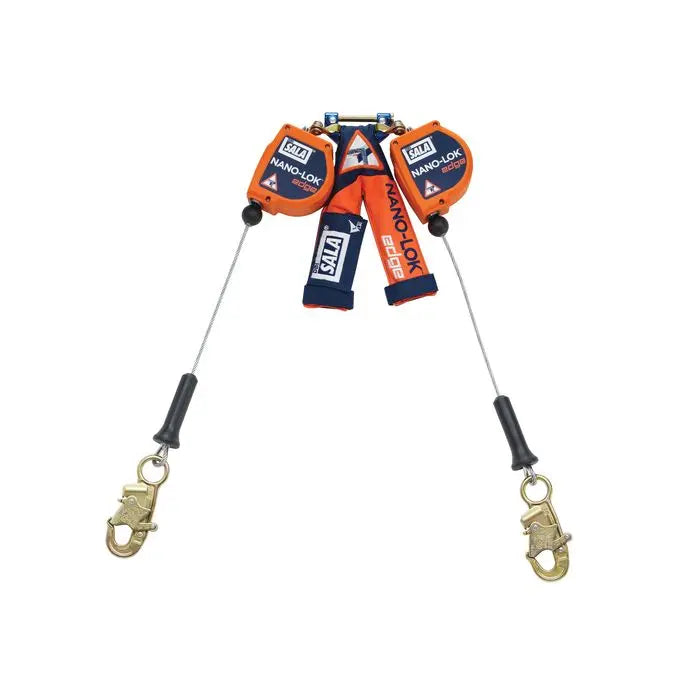 3M DBI-SALA 3500225 Nano-Lok edge Twin-Leg Quick Connect Self Retracting Lifeline Cable, 8 ft. (2.4 m)