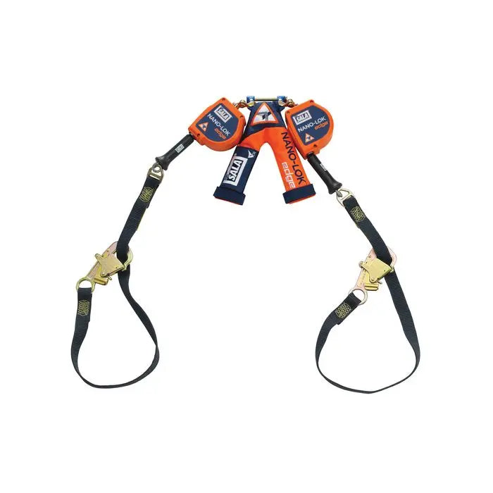 3M DBI-SALA 3500228 Nano-Lok edge Twin-Leg Tie-Back Quick Connect Self Retracting Lifeline Cable, 9 ft. (2.7 m)