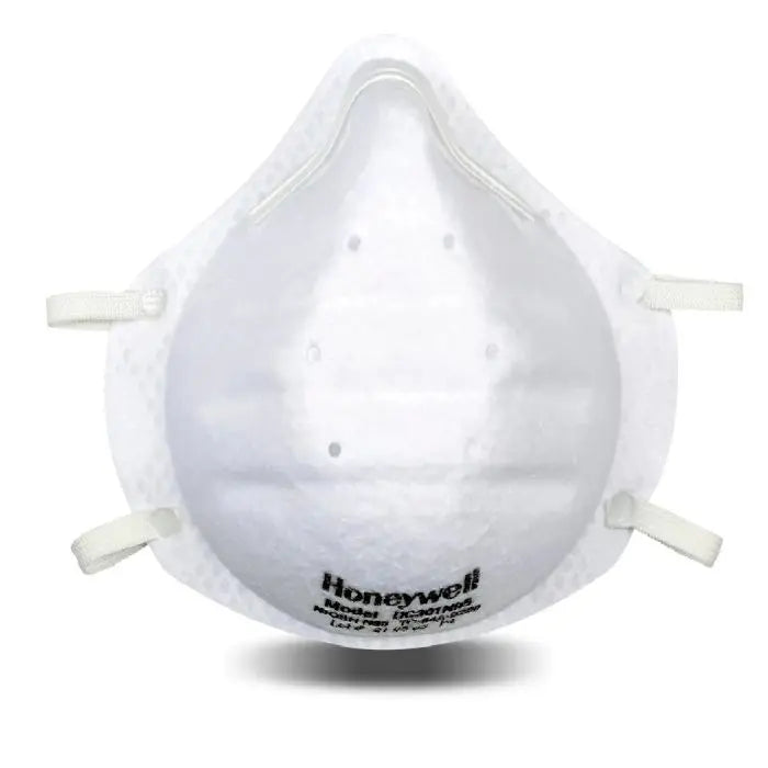 Honeywell DC301N95BX N95 Disposable Respirator with Nose Clip, White, Universal, Box of 20 Each