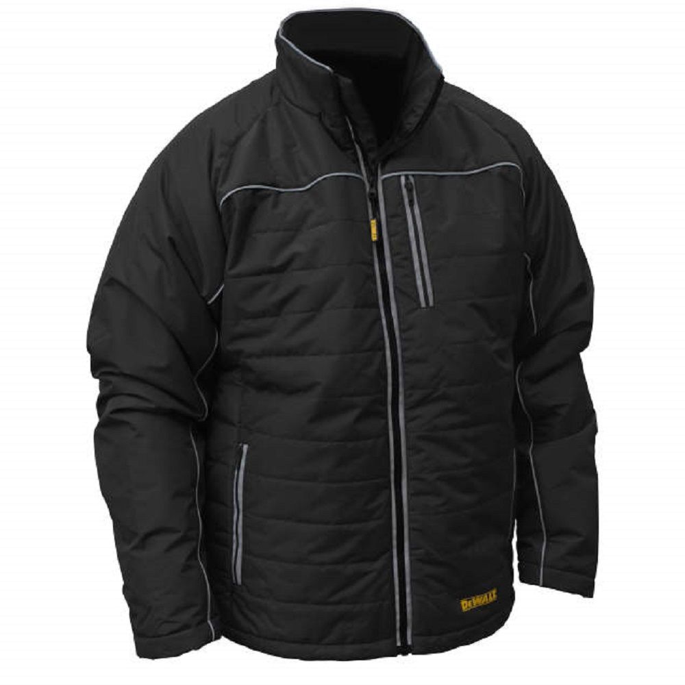 Radians DEWALT DCHJ075D1 Men's Heated Quilted Soft Shell Jacket Kitted, Black, 1 Each