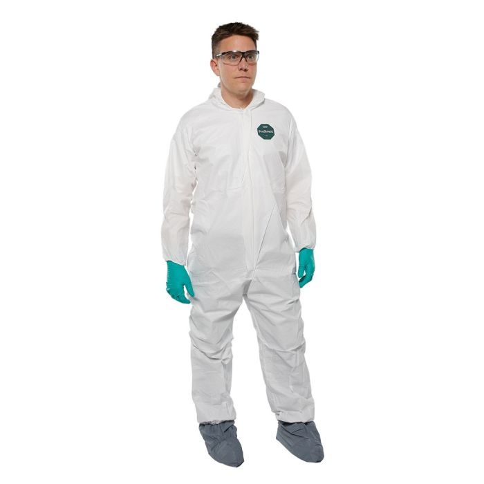 DuPont ProShield 50 NB122S Tyvek Material Hooded Coverall White Color 3X Size - 1/EA