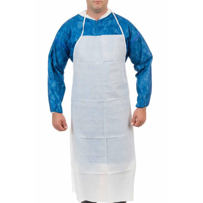 International Enviroguard MicroGuard MP 802448 Microporous Apron, 28" x 46", Ties in Back, White, Universal, Case of 100