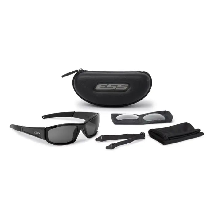 ESS 740-0296 CDI Sunglasses w/Interchangeable Lenses, Black, Universal Size, 1 Each