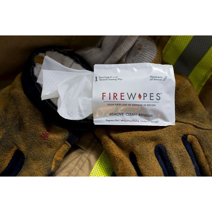Firewipes WPE812 Decontamination Wipes, White, Box of 12