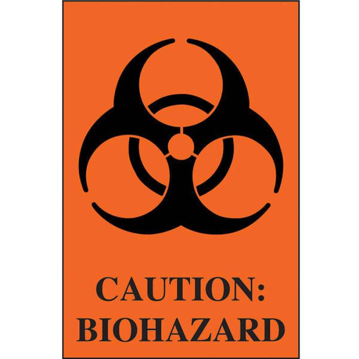 Lightning Powder Caution Biohazard Labels