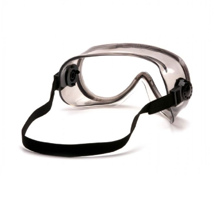 Pyramex G304T Top Shelf Chemical Splash Goggle, Clear Frame, Clear H2X Anti-Fog Lens, One Size, Box of 12
