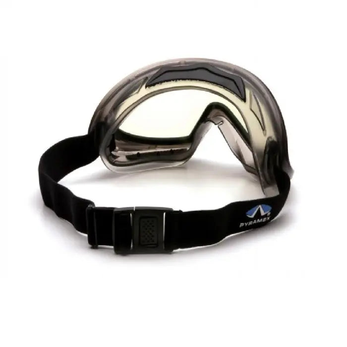 Pyramex Capstone Dual Lens G504DT Goggle, Gray Frame, Clear Dual Pane H2X Anti-Fog Lens, One Size, Box of 12
