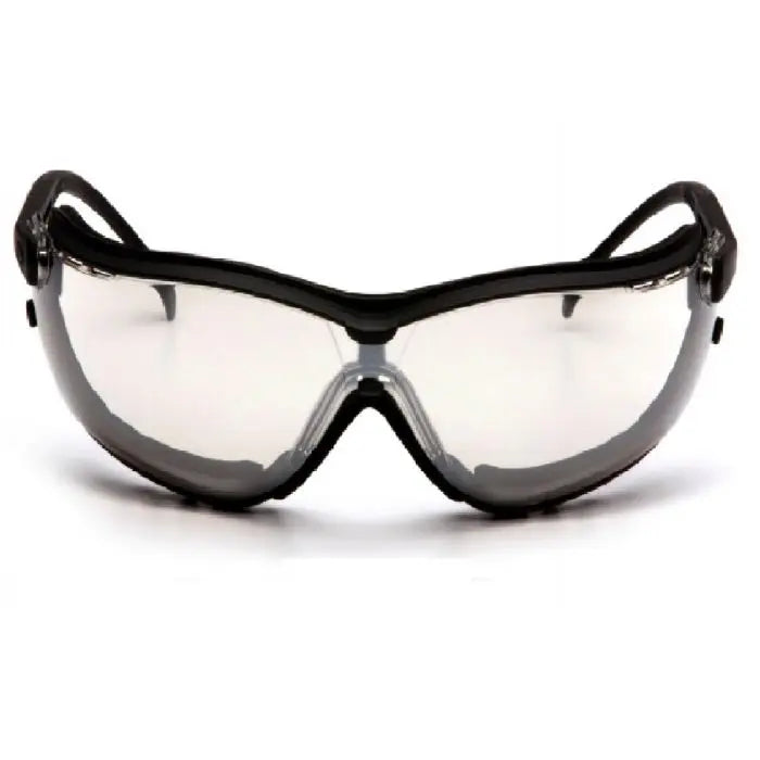Pyramex V2G GB1880ST Safety Goggles, Black Strap and Temples, Indoor Outdoor Anti Fog Lens, One Size, Box of 12