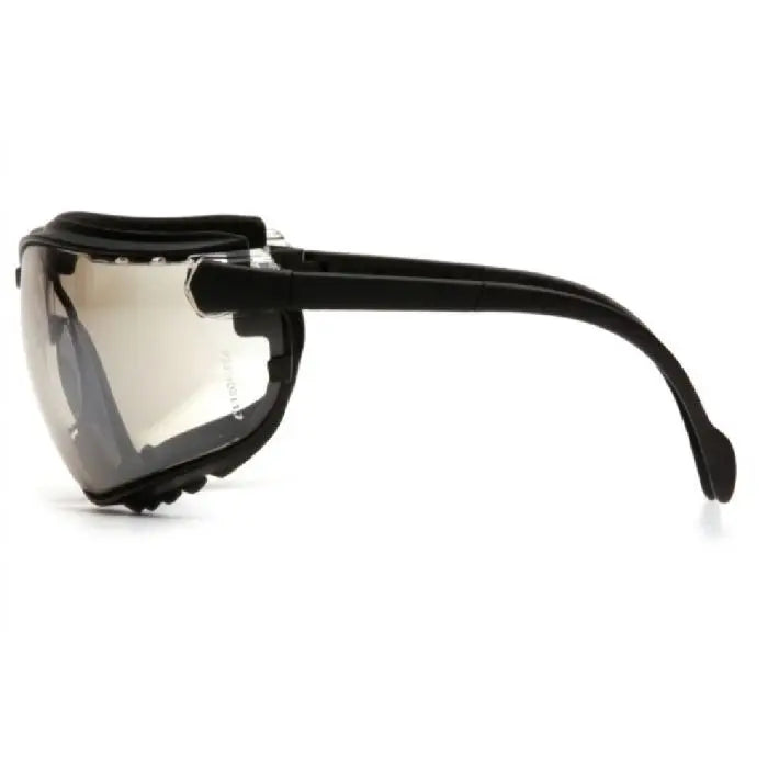 Pyramex V2G GB1880ST Safety Goggles, Black Strap and Temples, Indoor Outdoor Anti Fog Lens, One Size, Box of 12