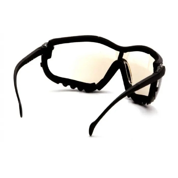 Pyramex V2G GB1880ST Safety Goggles, Black Strap and Temples, Indoor Outdoor Anti Fog Lens, One Size, Box of 12