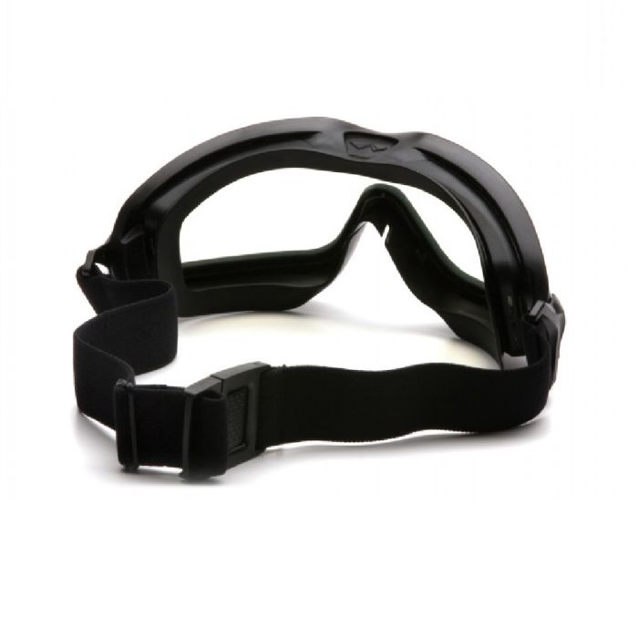 Pyramex V2G Plus GB6410SDT Safety Goggle, Black Temples and Strap, Clear H2X Anti Fog Dual Lens, One Size, 1 Each