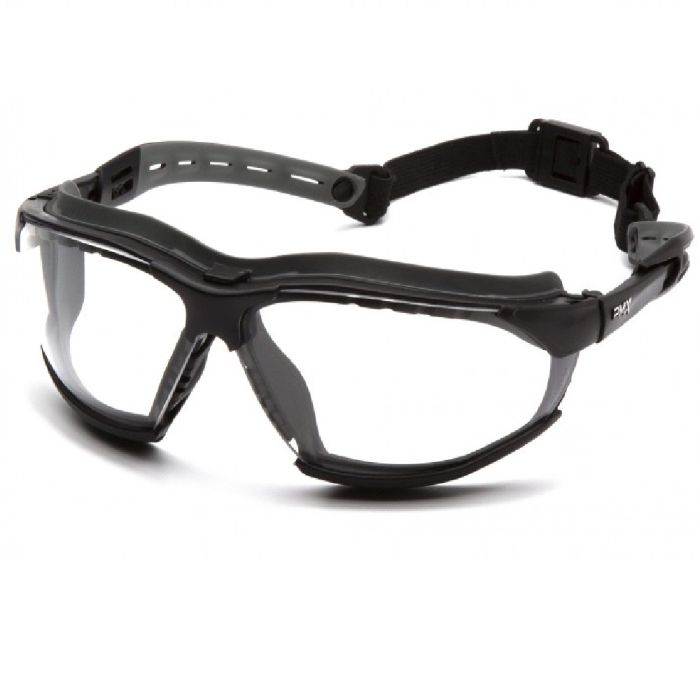 Pyramex Isotope GB9410STM Safety Glasses, Black Frame, Clear H2Max Anti Fog Lens, One Size, Box of 12
