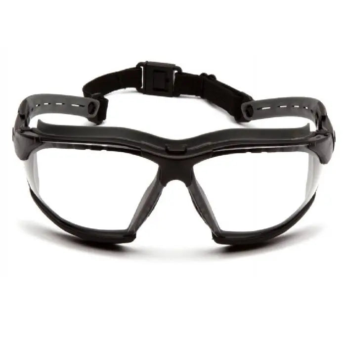 Pyramex Isotope GB9410STM Safety Glasses, Black Frame, Clear H2Max Anti Fog Lens, One Size, Box of 12