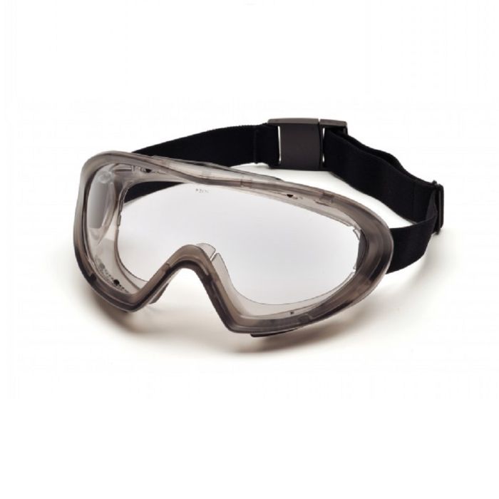 Pyramex Capstone 500 Series GG504T Direct, Indirect Goggle, Gray Frame, Clear H2X Anti Fog Lens, One Size, Box of 12