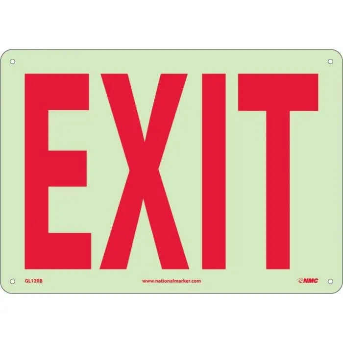 NMC M24AB Exit Sign 10x14 Aluminum
