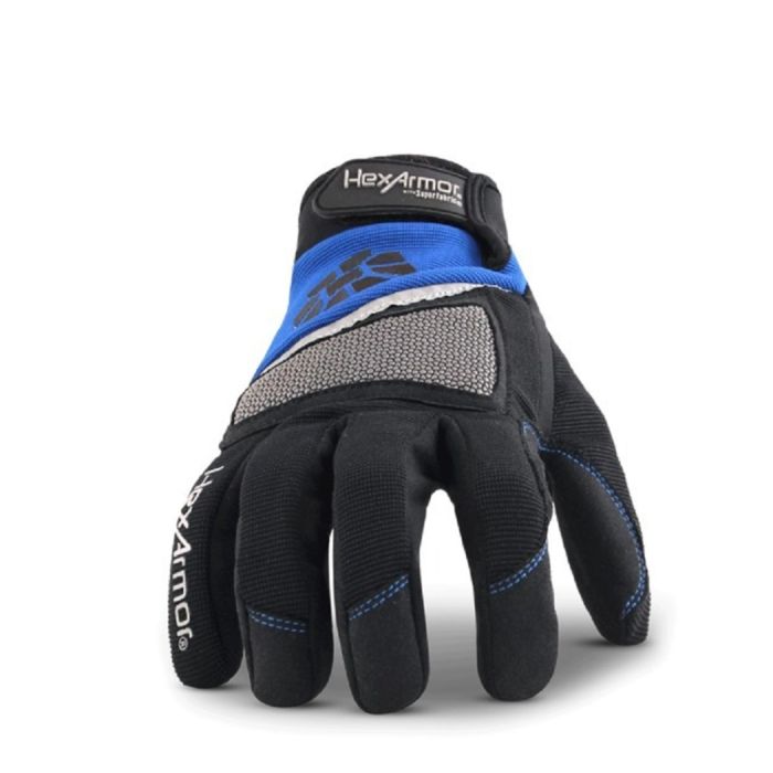 HexArmor Chrome Series 4018 Mechanics Style Work Gloves, Black, 1 Pair