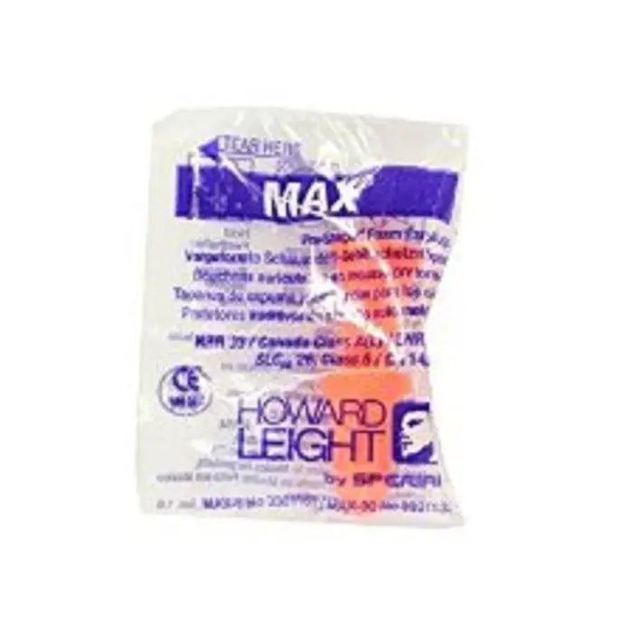 Honeywell Howard Leight MAXIMUM MAX-1 Single-Use NRR 33 Uncorded Earplug, Box of 200 Pairs