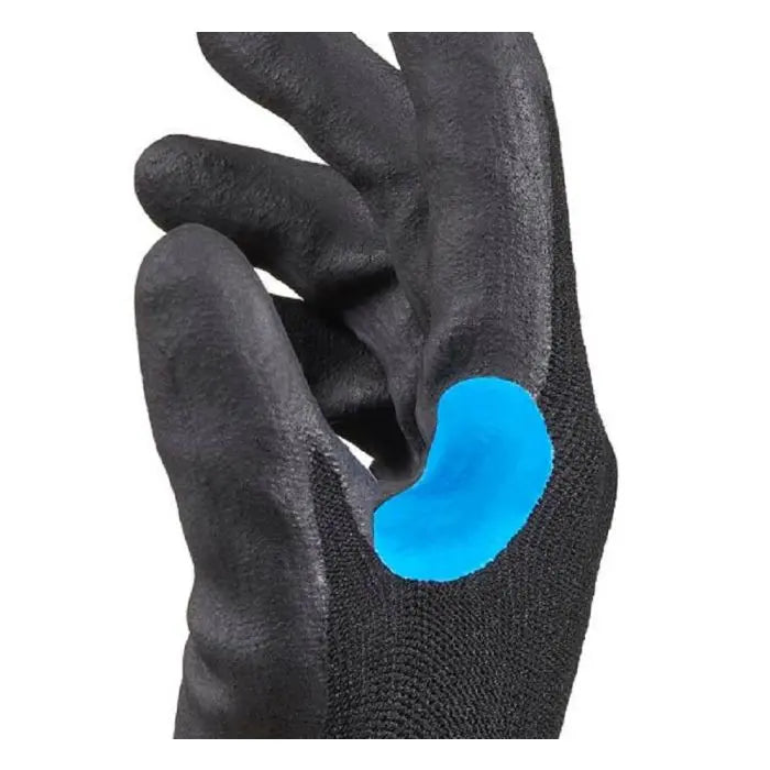 Honeywell CoreShield 25-0513B Microfoam Nitrile Coating Cut Resistant Gloves with HPPE/Stainless Steel Black Liner, Black, Pack of 10 Pairs