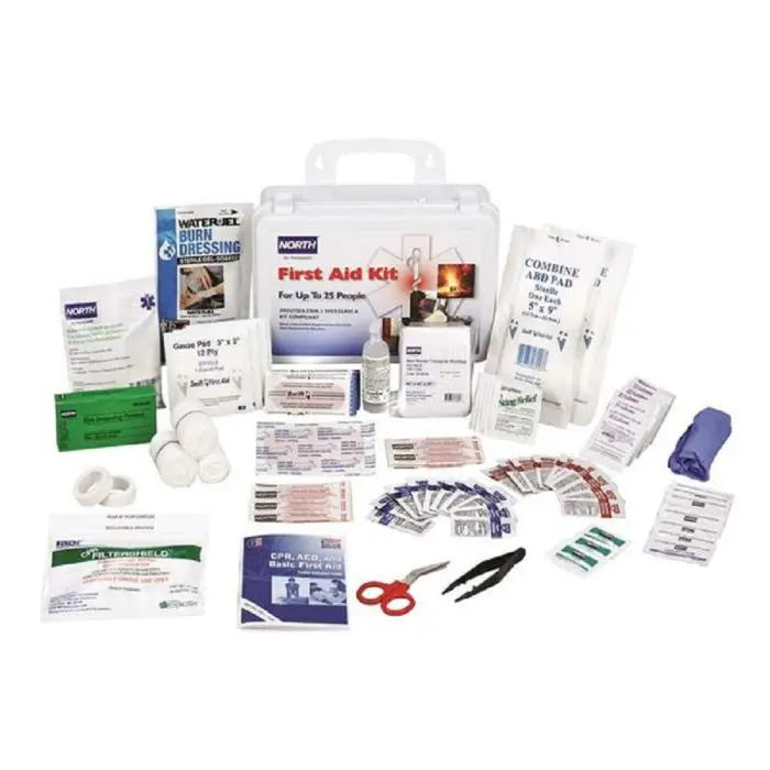 Honeywell FAK25PL-CLSA White Plastic Portable 25 Person First Aid Kit