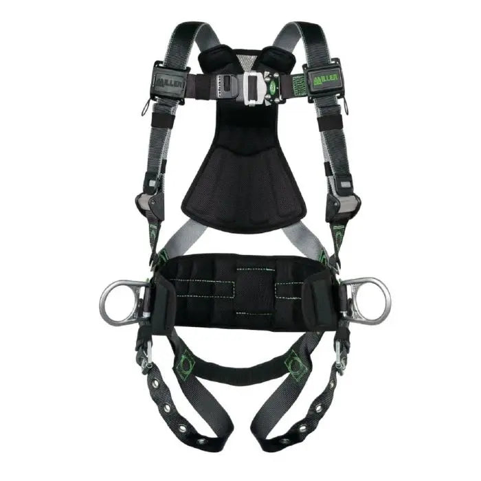 Honeywell Miller RDT-QC/UBK Revolution Harness with DualTech Webbing Quick-Connect Buckle Legs, Black, Universal, 1 Each