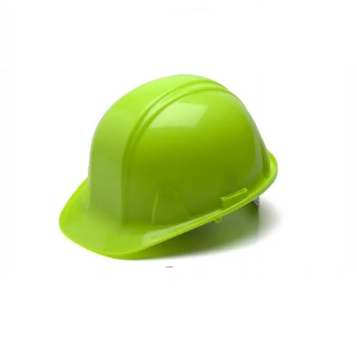 Pyramex SL Series HP14031 Cap Style Hard Hat, 4 Point Snap Lock Suspension, Hi Vis Lime, One Size, Box of 16