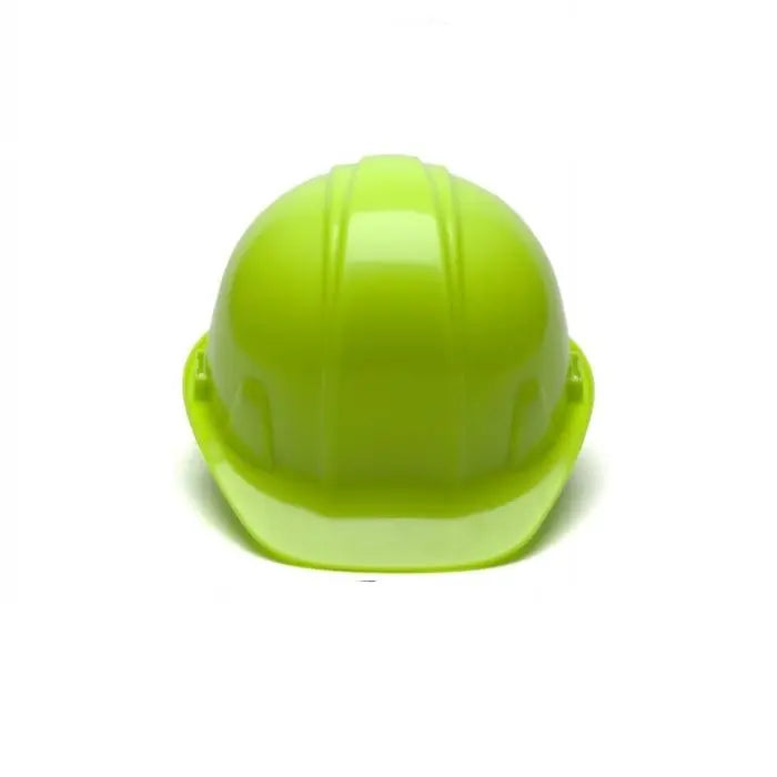 Pyramex SL Series HP14031 Cap Style Hard Hat, 4 Point Snap Lock Suspension, Hi Vis Lime, One Size, Box of 16