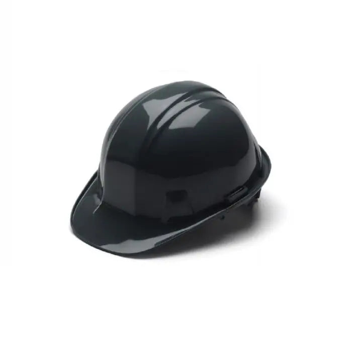 Pyramex SL Series HP14111 Cap Style Hard Hat, 4 Point Ratchet Suspension, Black, One Size, Box of 16