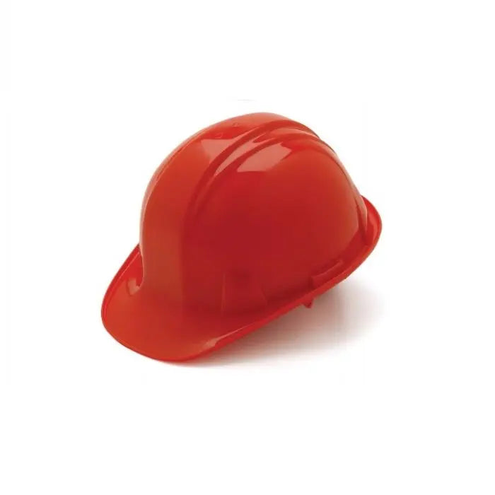Pyramex SL Series HP14120 Cap Style Hard Hat, 4 Point Ratchet Suspension, Red, One Size, Box of 16