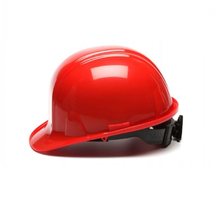 Pyramex SL Series HP14120 Cap Style Hard Hat, 4 Point Ratchet Suspension, Red, One Size, Box of 16