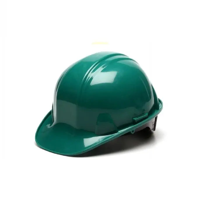 Pyramex SL Series HP14135 Cap Style Hard Hat, 4 Point Ratchet Suspension, Green, One Size, Box of 16