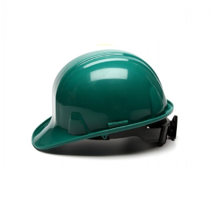Pyramex SL Series HP14135 Cap Style Hard Hat, 4 Point Ratchet Suspension, Green, One Size, Box of 16