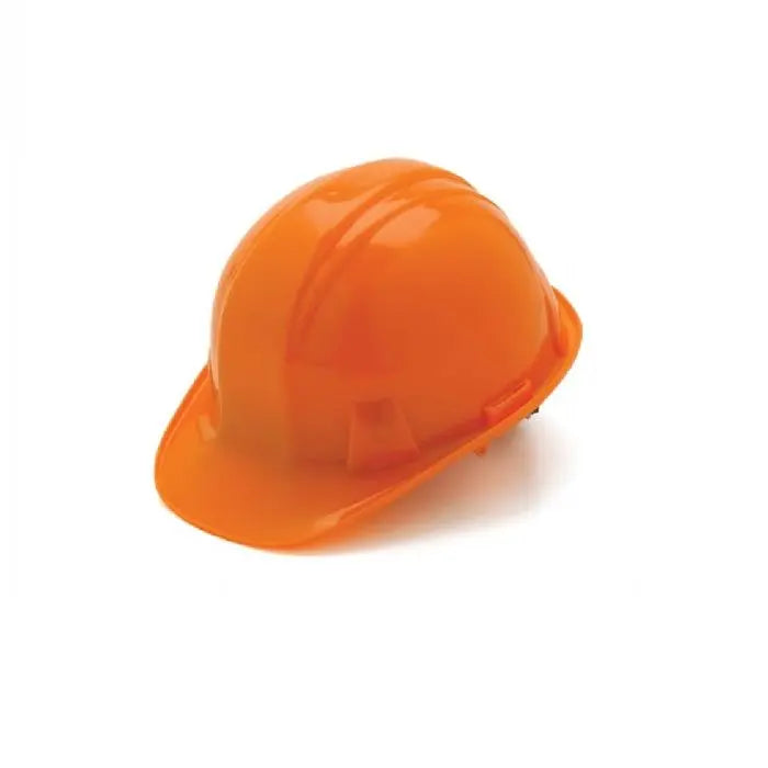 Pyramex SL Series HP14140 Cap Style Hard Hat, 4 Point Ratchet Suspension, Orange, One Size, Box of 16